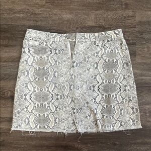 Mittoshop White Gray Mini Pencil Skirt